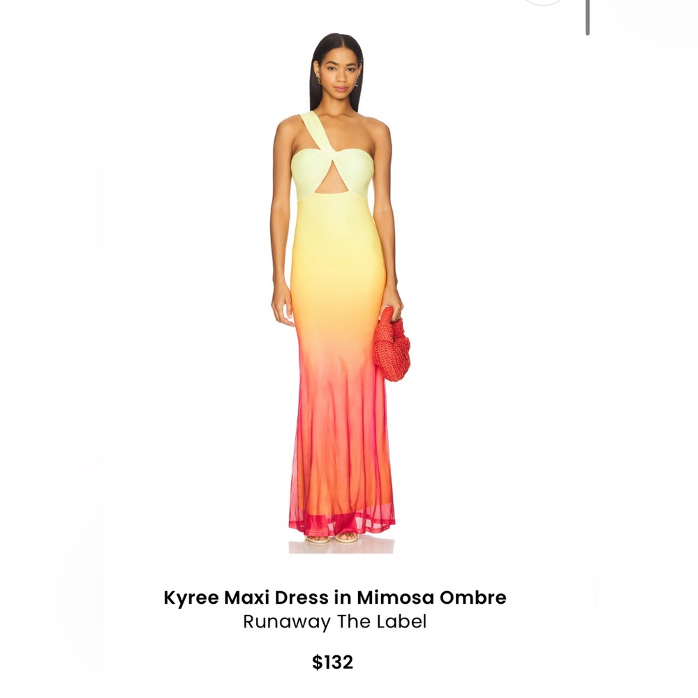 Runaway The Label Kyree Maxi Dress - Yellow and Pink Ombre
